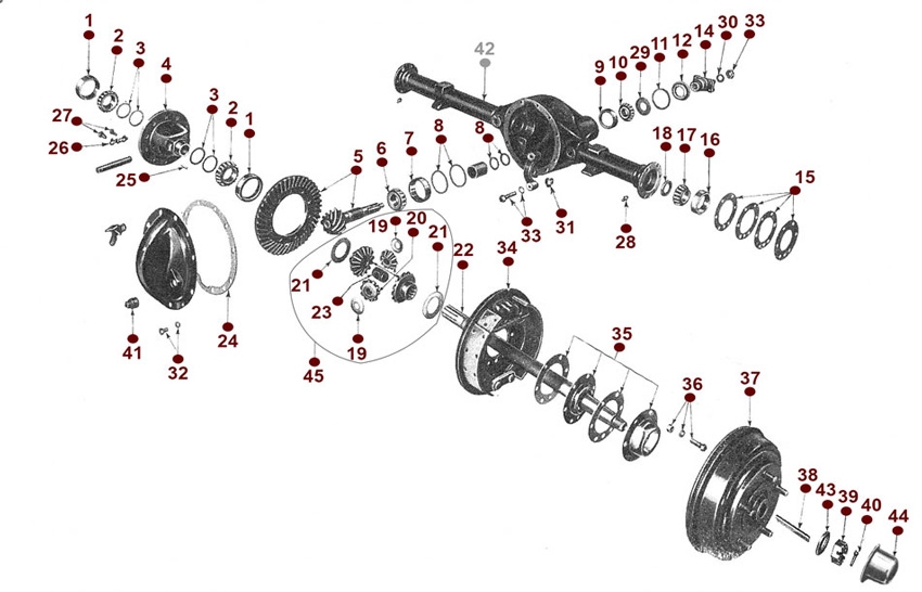 Willys Wagon Dana 44 Rear Axle