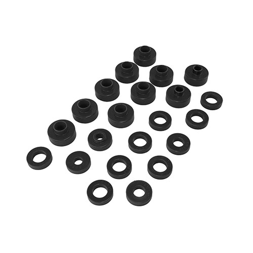 Prothane Body Mount Bushing Set in Black  Fits  76-79 CJ-5, CJ-7