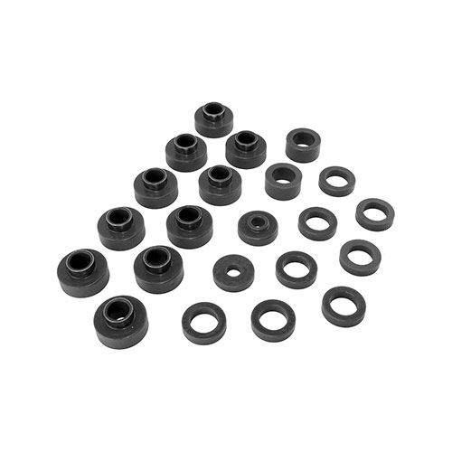 Prothane Body Mount Bushing Set in Black  Fits  80-86 CJ-5, CJ-7