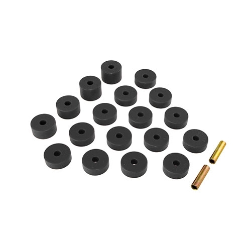 Prothane 18 Piece Body Mount Bushing Set in Black  Fits  72-75 CJ-5