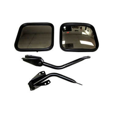 Black Side View Mirror Kit with Arm and Bracket, LH & RH  Fits  55-86 CJ All