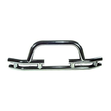 Front Tube Bumper with Winch Cutout in Stainless  Fits  76-86 CJ
