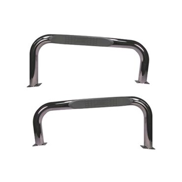 3 Inch Round Side Tube Steps in Stainless  Fits  76-86 CJ-7