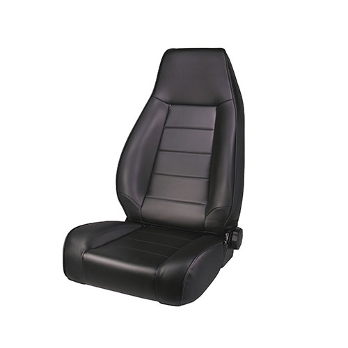 High-Back Front Seat, Reclinable in Black Denim  Fits  76-86 CJ