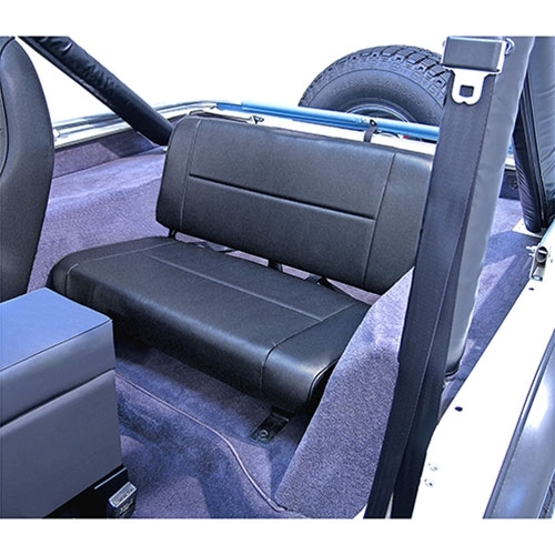 Standard Rear Seat in Black Denim Fits 76-86 CJ