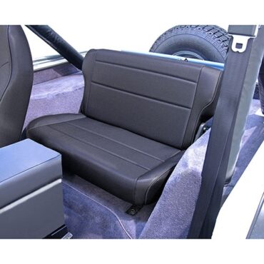 Fold and Tumble Rear Seat in Black Denim  Fits  76-86 CJ