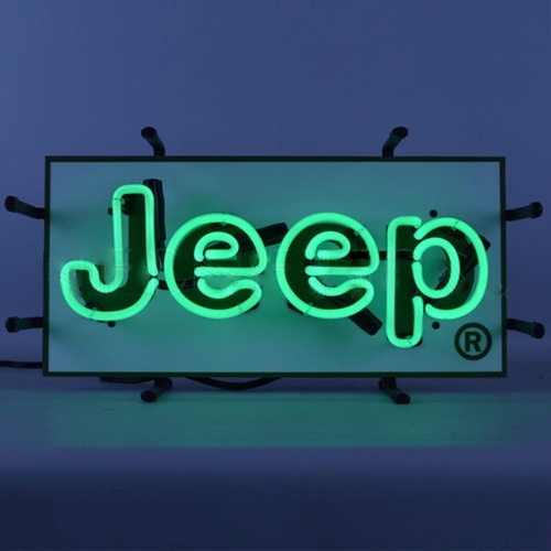 "Jeep" Green Junior Neon Wall Sign Fits Willys Accessory