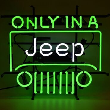 "Only In A Jeep" Neon Wall Sign Fits Willys Accessory