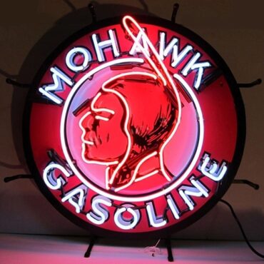 Neon "Mohawk Gasoline" Wall Sign Fits Willys Accessory