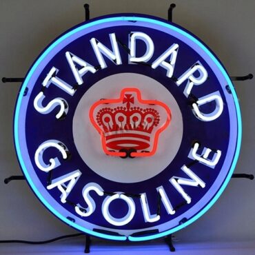 Neon "Standard Gasoline" Wall Sign Fits Willys Accessory