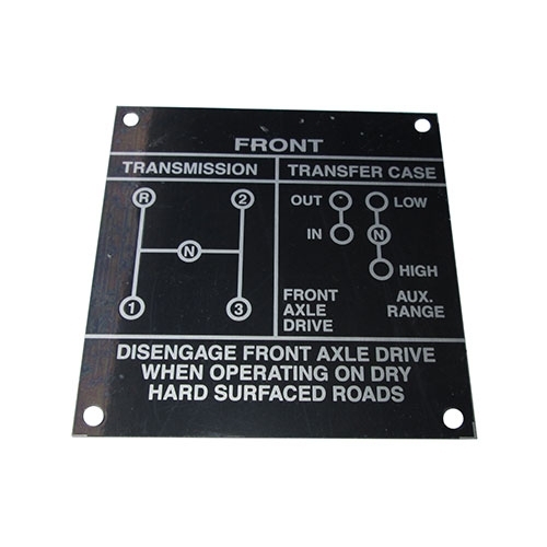 Early Jeep Dash Data Plate Set (3 piece) Fits 46-47 CJ-2A