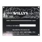 Early Willys Dash Data Plate Set (3 piece)  Fits  46 CJ-2A
