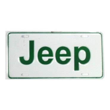 Jeep License Plate in Block Script (Green) Fits  41-71 Willys and Jeep