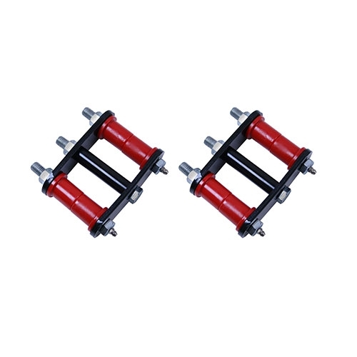 Heavy Duty Rear Greasable Shackles with Red Bushings Fits 76-86 CJ