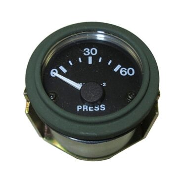 New Instrument Panel Oil Gauge (24 Volt - 0-60) Fits 50-66 M38, M38A1 (packard, rubber connections)