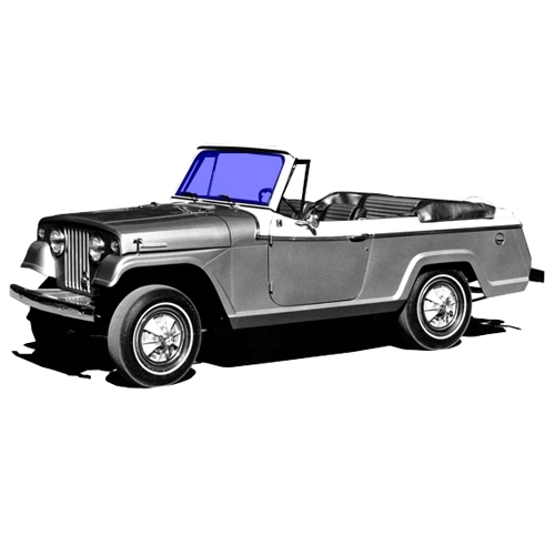 New Replacement Windshield Glass Fits  67-71 Jeepster Commando