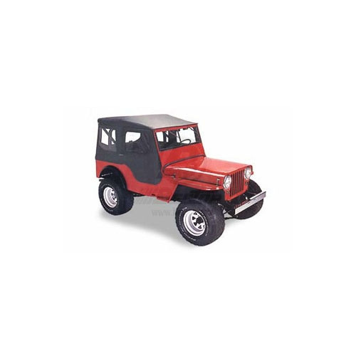 Bestop TigerTop Soft Top Kit Fits 41-49 Jeep Color: Black | Kaiser