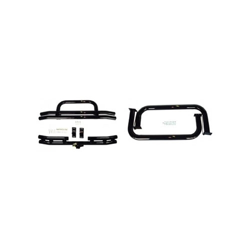 3-Inch Tubular Bumper and Side Step Kit in Black Fits 76-83 CJ-5