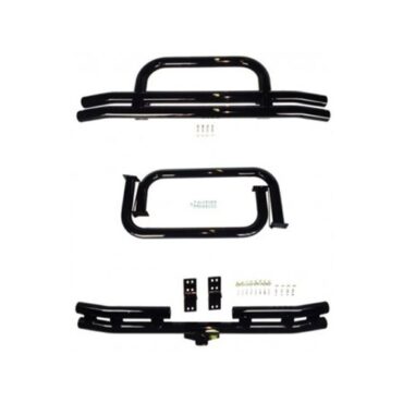 3-Inch Tubular Bumper and Side Step Kit in Black  Fits  76-86 CJ-7, CJ-8