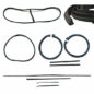 Front & Rear Window Glass Rubber Weatherseal Overhaul Kit   Fits 46-60 Station Wagon