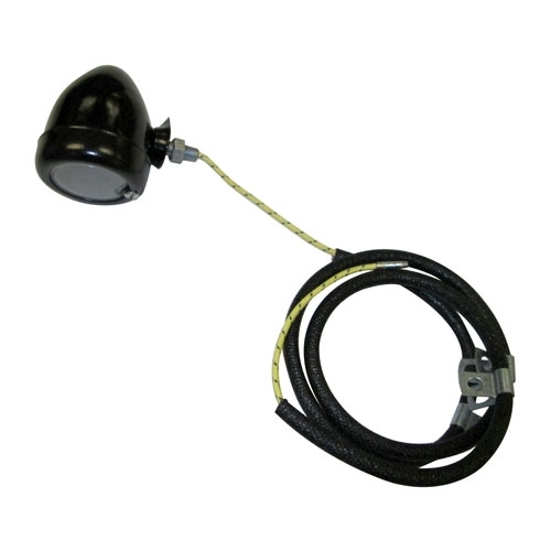 Replacement Black Parking Lamp Assembly (RH) Fits  46-48 CJ-2A (with recessed parking lights)