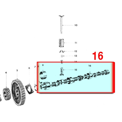 Factory Reground Camshaft  Fits  50-55 Station Wagon, Jeepster with 6-161 L engine