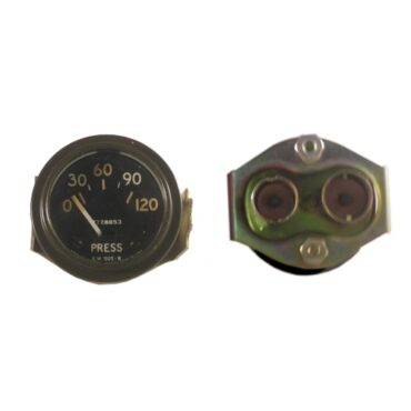 NOS Instrument Panel Oil Gauge (24 volt - 0-120) Fits 50-66 M38, M38A1 (packard, rubber connections)