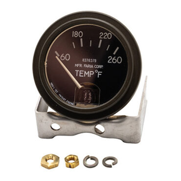 NOS Instrument Panel Temperature Gauge (24 volt) Fits 50-66 M38, M38A1 (douglas, metal connections)