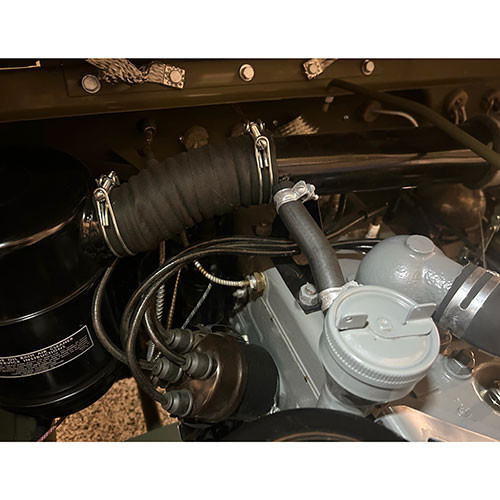 Crossover Dipstick Hose Fits  41-53 MB, GPW, CJ-2A, 3A, Truck, Station Wagon with 4-134 L engine