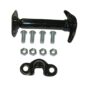 Black Hood Catch Kit (1 side only)  Fits  41-71 Jeep & Willys