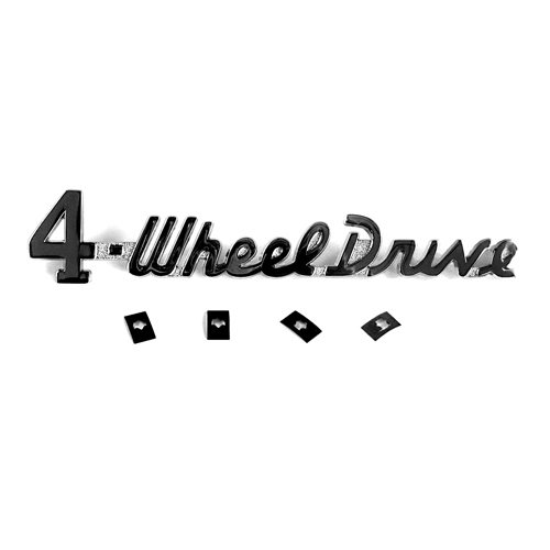 Chrome Hood Nameplate "4 Wheel Drive"  Fits  50-64 Truck & Station Wagon