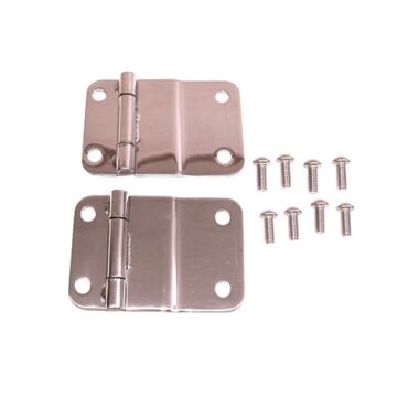 Lower Tailgate Hinges in Stainless  Fits  76-86 CJ