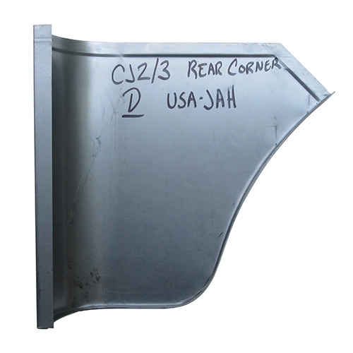 US Made Rear Quarter Panel Corner Repair Panel for Drivers Side Fits 46-64 CJ-2A, 3A, 3B, M38