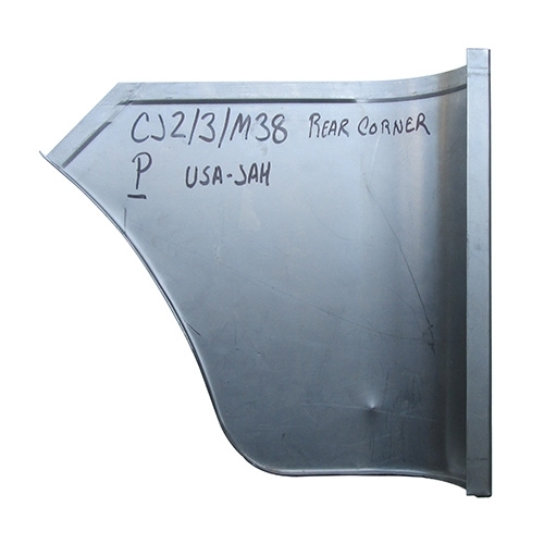 Rear Quarter Panel Corner Repair Section for Passenger Side Fits 46-64 CJ-2A, 3A, 3B, M38