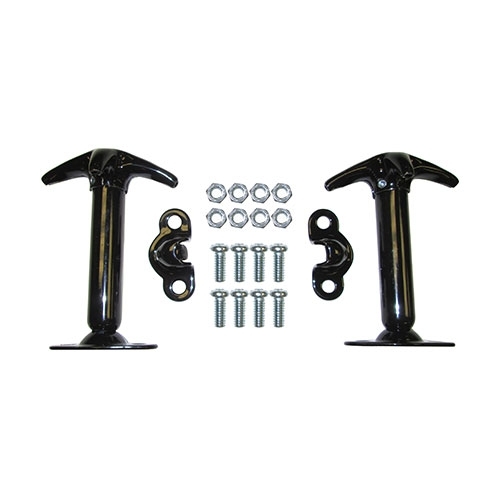 Black Hood Catch Kit for Both Sides  Fits  41-71 Jeep & Willys