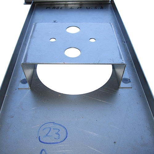 Passenger Side Tail Light Panel with Center Recess Hole Fits 46-71 CJ-2A, 3A, 3B, 5, M38, M38A1