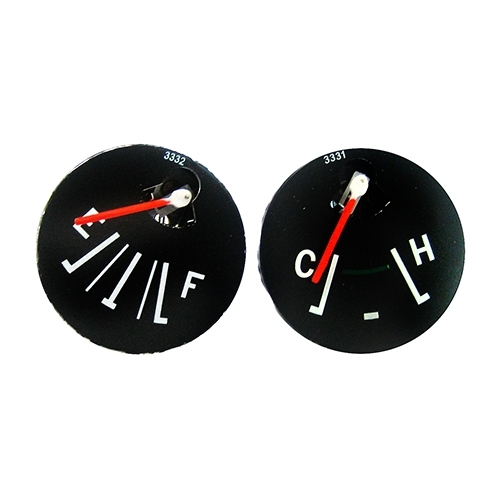 Instrument Panel Temperature & Fuel Gauge Set (12 volt) Fits  56-64 Truck, Station Wagon