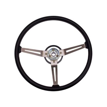 Metal 3-Spoke Design Sport Steering Wheel in Black  Fits  76-86 CJ