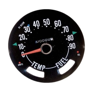 Compete Speedometer Cluster less Gauges 0-90 MPH  Fits  55-71 CJ-5