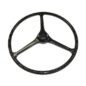 Black Steering Wheel (for 1-1/4" horn button)  Fits  46-75 CJ-2A, 3A, 3B, 5, 6, M38, M38A1, FC-150, FC-170