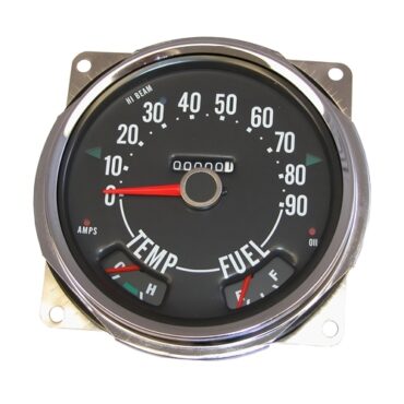 Compete Speedometer Cluster with Gauges 0-90 MPH  Fits  55-71 CJ-3B, 5
