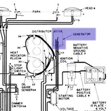 Factory Rebuilt Generator 6 volt  Fits  53-71 CJ-3B, 5