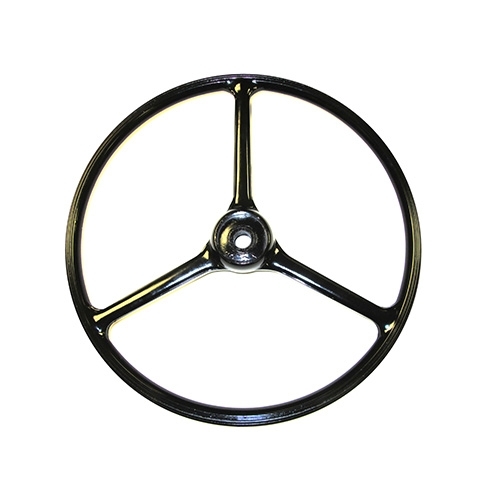 Black Steering Wheel (for 2-1/4" horn button)     Fits 60-75 CJ-3B, 5, 6, FC150, FC170