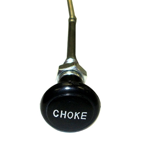 New Engraved Choke Cable Assembly in Black Fits  46-66 CJ-2A, 3A, 3B, 5