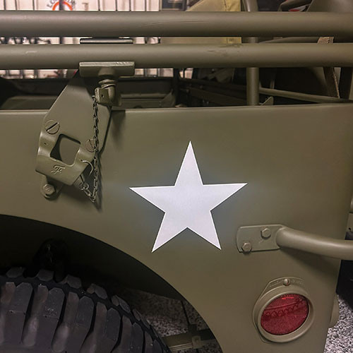 Paint Mask Stencil 6" Star Fits  41-71 Jeep & Willys