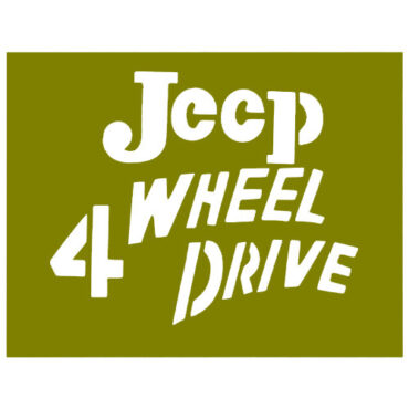 Paint Mask Stencil Decal Jeep "4 Wheel Drive" vFits 41-71 Jeep & Willys