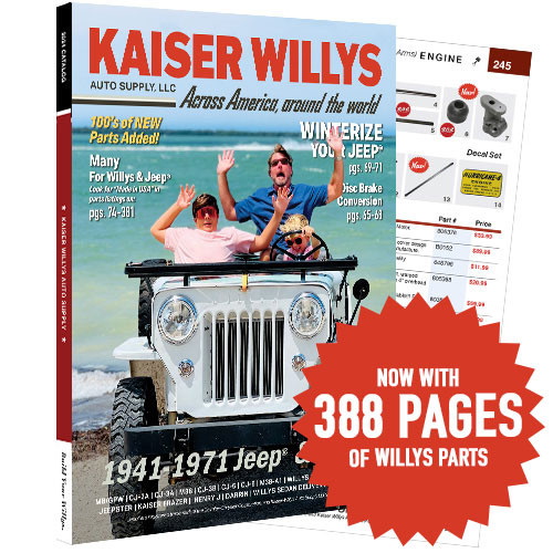 2024 Kaiser Willys Jeep Parts Catalog - Over 400 pages of full color parts, Willys Jeep photos, articles, guides and more!