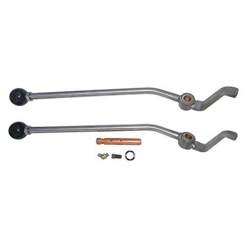 New Stainless Steel Transfer Case Dual Shift Lever Kit Fits 41-71 Jeep & Willys with D18 transfer case