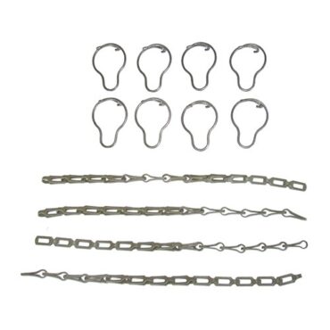 Windshield Top Bow Thumb Chain & Clip Kit (1 required) Fits 41-53 MB, CJ-2A, 3A