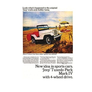 Vintage Willys Ad 1965 Jeep Tuxedo Park Mark IV Ad